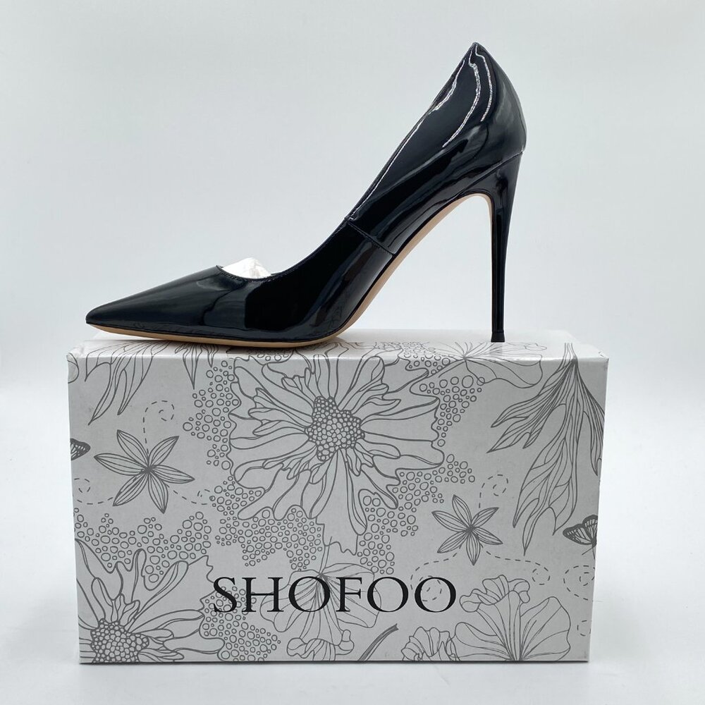 Black Women Formal Pointed Toe Pumps High Heel Sexy Stiletto Slip On Office Shoe